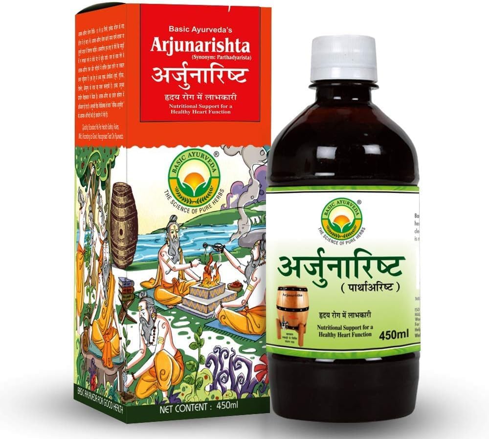 THRU Arjunarishta Sirup: 450ml d'hypertension Affections de la poitrine: maintenir le niveau de cholestérol
