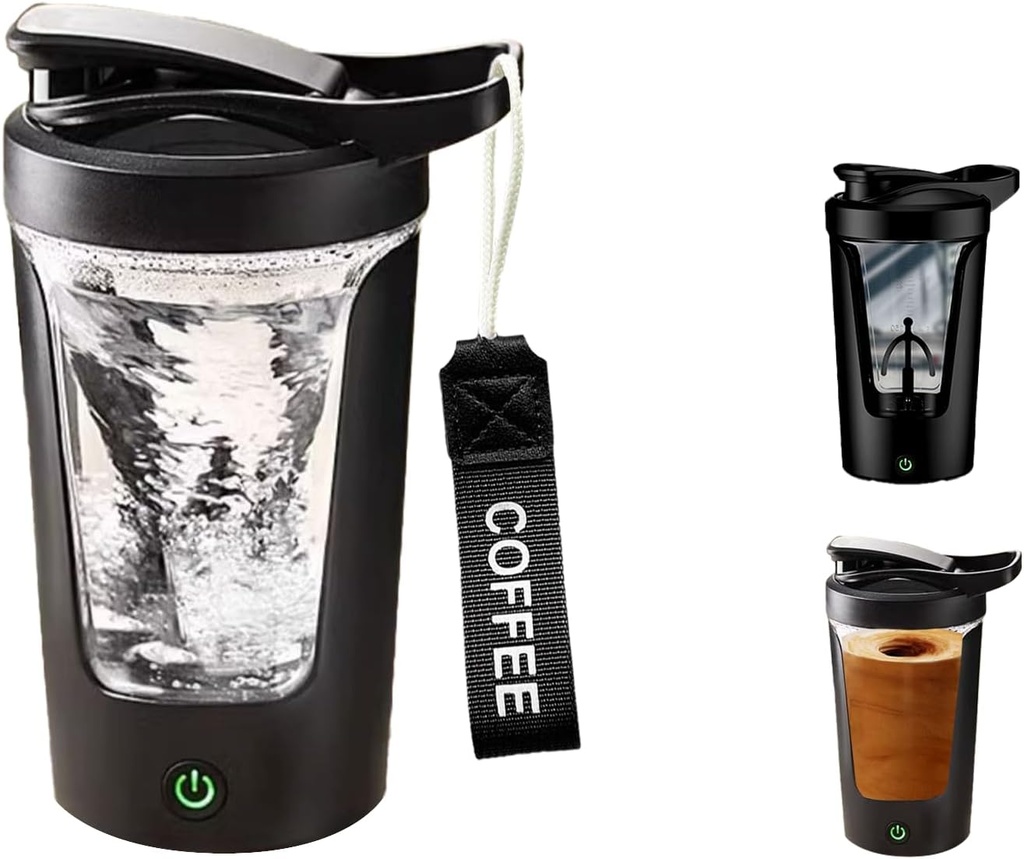 Bottiglia di frullatore di proteine elettriche, Miscelatore portatile, USB C ricaricabile, BPA-Free Tritan, 450ml/16oz, 500mAh, per Smooth Shakes