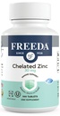 Freeda Chelat Zink 30mg – TRAACS® Zinkbisglycinat für hohe Absorption – Vegan, Kosher, Gentle on Stomach – Immununterstützung für Erwachsene, Männer & Frauen – 100 Tiny Tablets