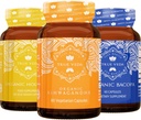 True Veda Relaxation Bundle USDA Organic | Multi-Award-Winning | Ashwagandha KSM-66® | Heilige Basilikum mit Vitamin B6 | Bacopa Monnieri Kapseln