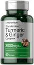 Horbäach Supplément curcuma et gingembre 3000 mg 60 Capsules Softgel Complexe curcumin curcumin curcumin curcumin curcumin curcuma avec extrait de poivre noir