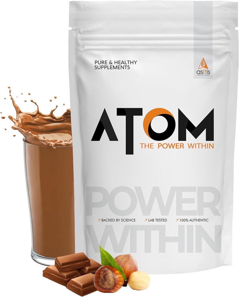 Asitis Nutrition AS-IT-est Atom Whey Protein 1kg/35.2 Oz avec enzymes digestives.