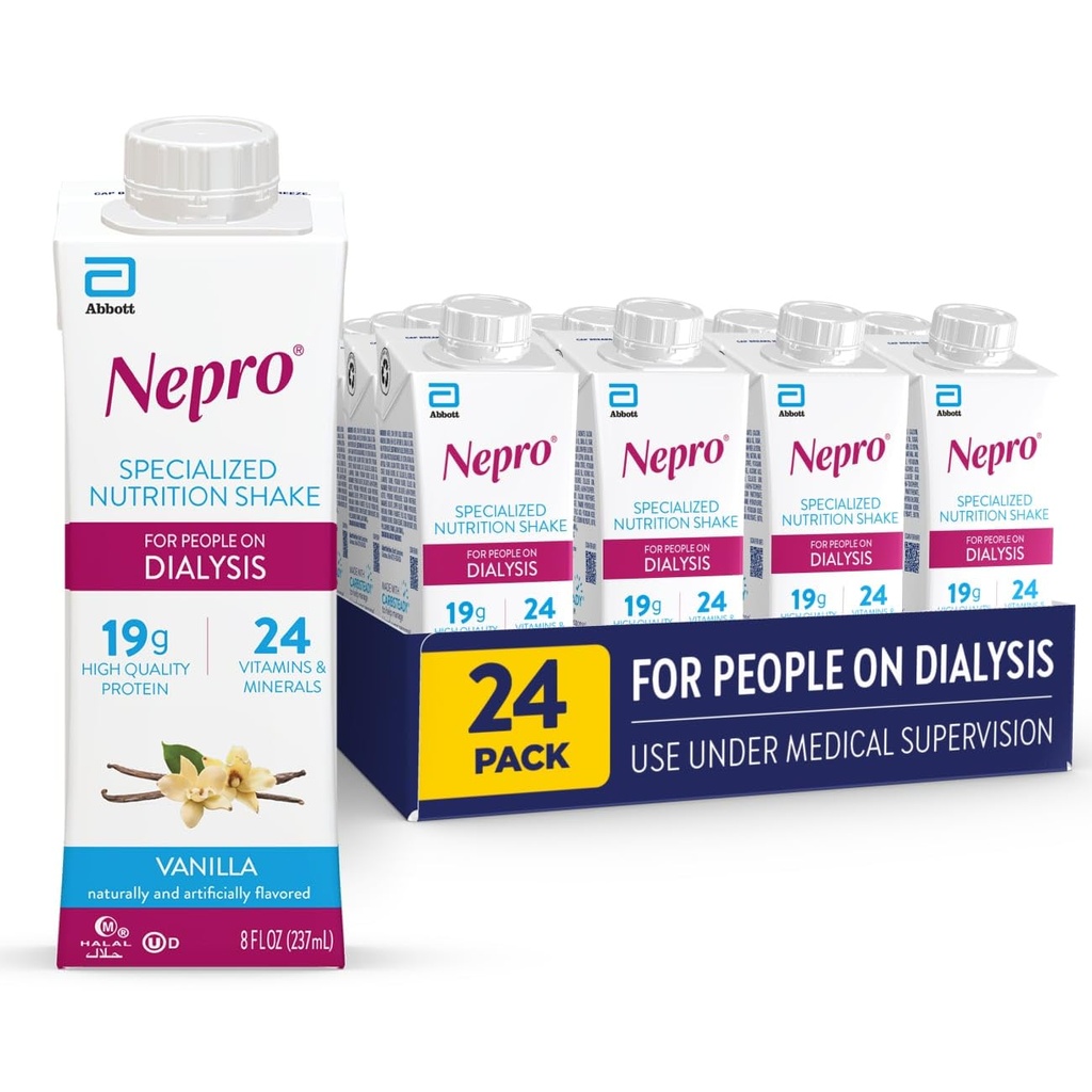 Nutrition liquide Nepro, Vanille maison, Bouteilles en plastique 8-Ounce (paquet de 24)