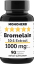 MONOHERB Bromelain Extract 1000 mg - 90 Vegetarische Kapseln