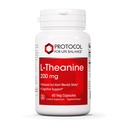 PROTOCOLLO PER LA VITA BALANCE L-teanina 200mg - Normal Stress Relief - Non-Drowsy - 60 Veg Caps