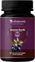 Jamun (Blackbarry) Capsule 60 Count | Syzygium Cumini | Realizzato con polvere naturale di semi di Jamun | Integratore di erbe | Alimenti ayurvedici | Supporto digestivo e benessere