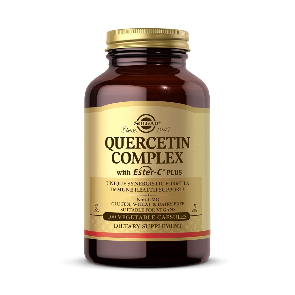 Solgar Quercetin Complex con Ester-C Plus, 100 capsule vegetali - Supporta la salute immunitaria, Antiossidante - Genere sulla vitamina C di Stomach - Non OGM, Vegan, Gluten/Dairy Free - 50 Serve