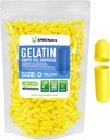 XPRS Nutra Größe 0 Leere Kapseln - 500 Zählen farbige leere Gelatine Kapseln - Pillen DIY Ergänzung Kapsel Füllung - Füllbare Farbe Gel Kapseln Pillen für Do-It-Yourself-Ergänzungen (gelb)