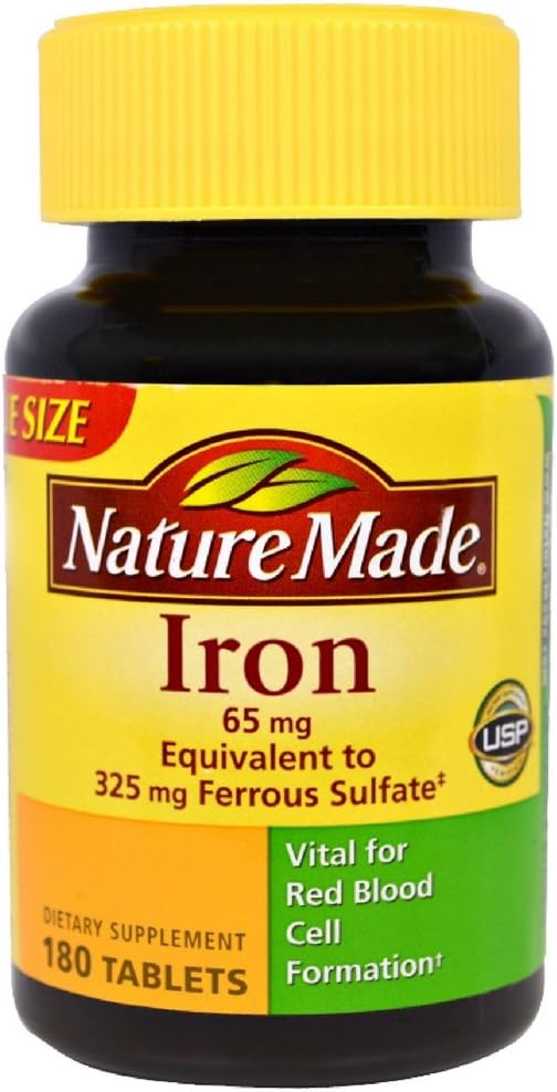 Natur gemacht Eisen 65 mg Tabletten 180 ea (Pack von 3)