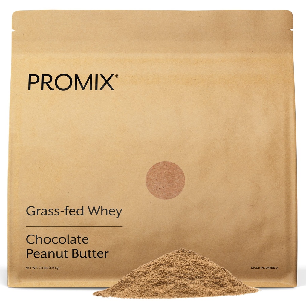 ProMix Nutrition Whey Protein Powder, Burro di arachidi al cioccolato - Grass-Fed - - Polpo Workout Fitness & Nutrition Shakes, Smoothies, Ricette di cottura e cottura - Gluten-Free - 2.5 Pound (Pack of 1)