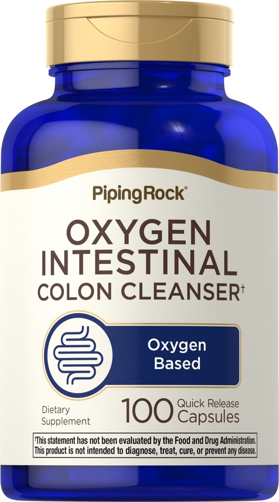 Piping Rock Colon Cleanse (100 capsules) Oxy-Tone Oxygen Intestinal Cleanser (non-OGM, supplément sans gluten)