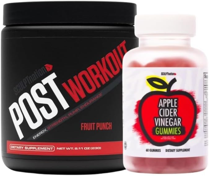 Sculpt Nation di V Shred Post Workout Fruit Punch e Aceto di sidro di mele Bundle