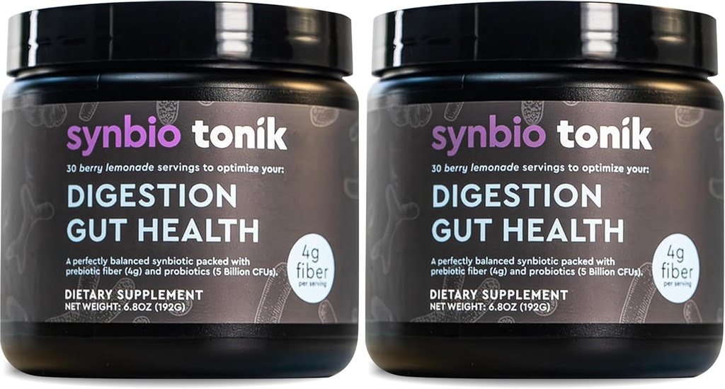 Synbio Tonik Prébiotiques et probiotiques Poudre de Lémonade de baies Probiotiques pour la santé digestive Supplément quotidien Améliorer la digestion et les mouvements de l'intestin