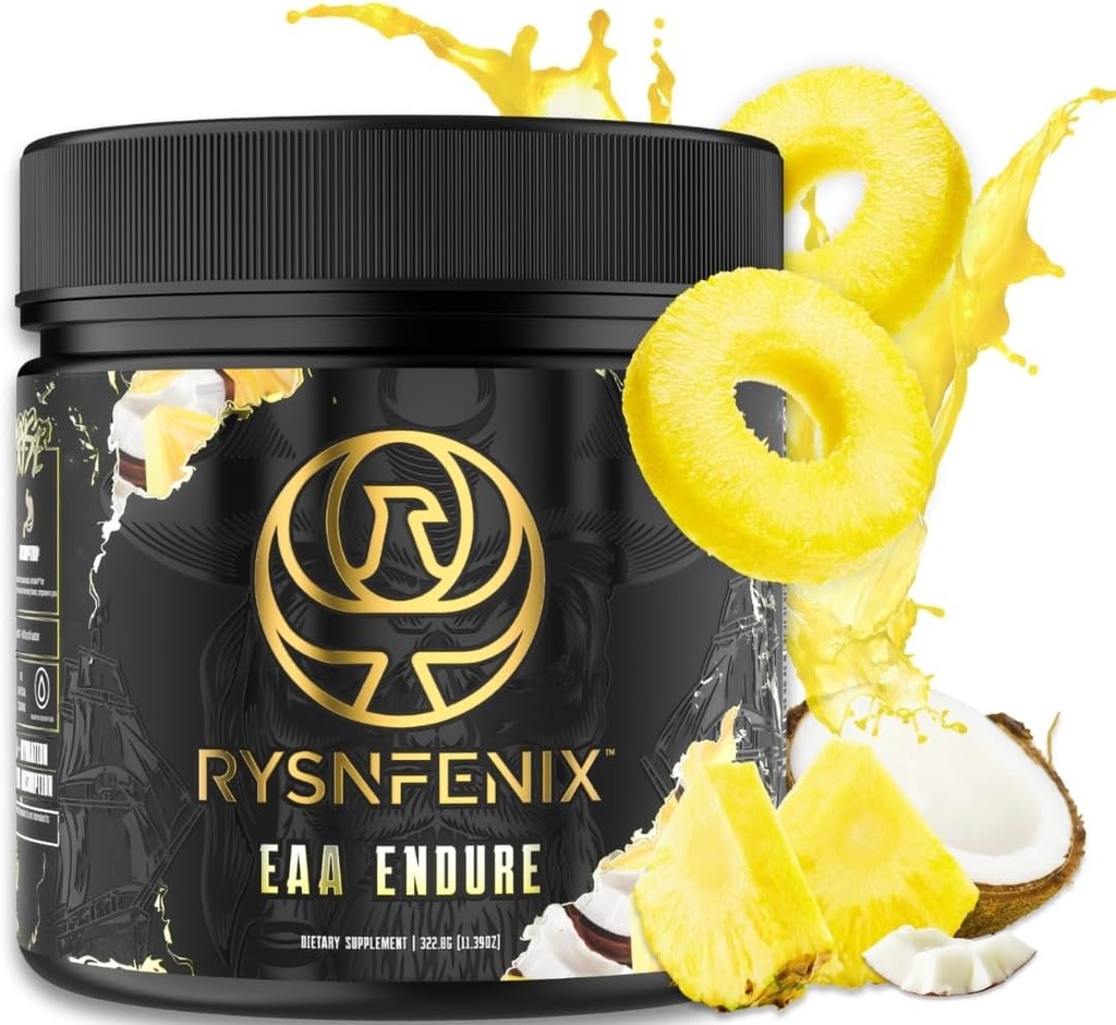 EAA Endure - 11g EAA + BCAA mit Astragin & Schwarz Pfeffer Extrakt für verbesserte Aminosäure Absorption & Aquamin Elektrolyte für Hydration | 25 Portionen (Pina Colada)