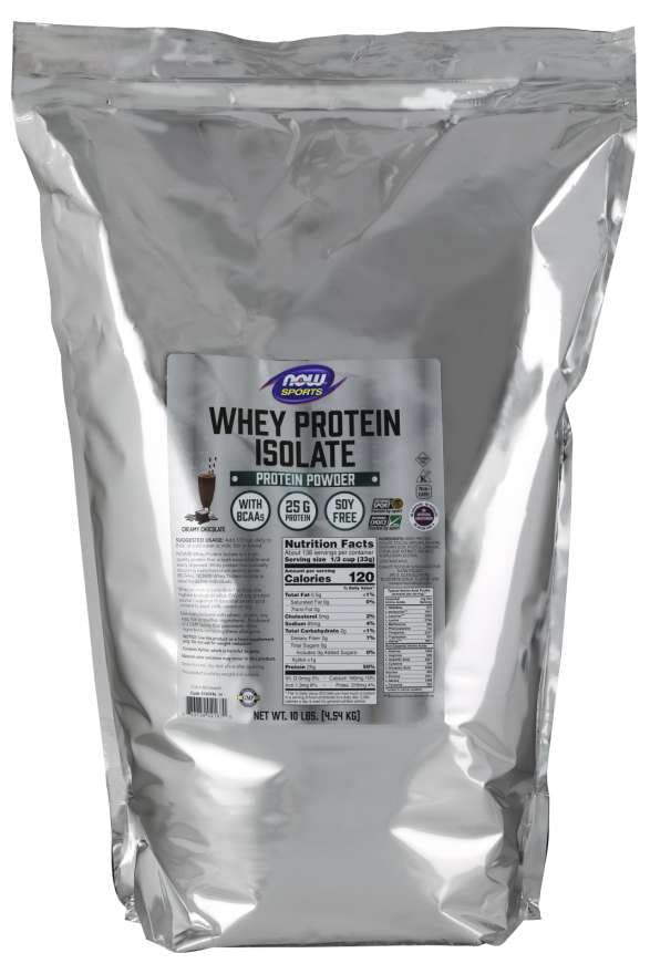 ORA Alimenti Nutrizione sportiva, Isolato di proteine del siero, 25 g con BCAA, Polvere di cioccolato cremoso, 10-Pound