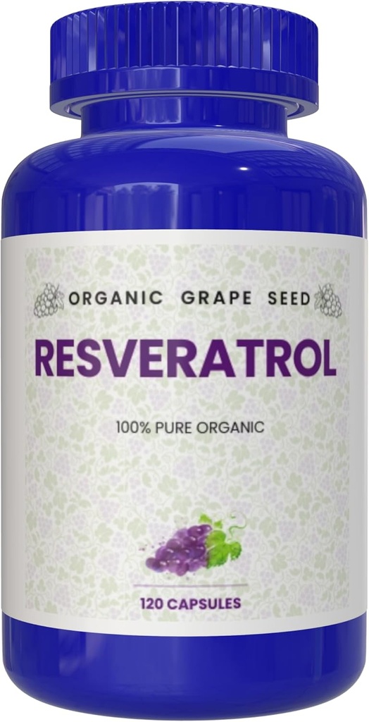100% reine Bio-Beneficial Resveratrol, 120 Kapseln, Antioxidantien & Trans-Resveratrol, fördert Anti-Aging, Herz-Kreislauf-Unterstützung, Immun-Boost, Mental Clarity