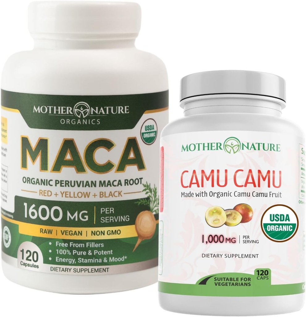 Vitamina Organica C + Maca Root Capsule – Energia Naturale & Supporto Immune