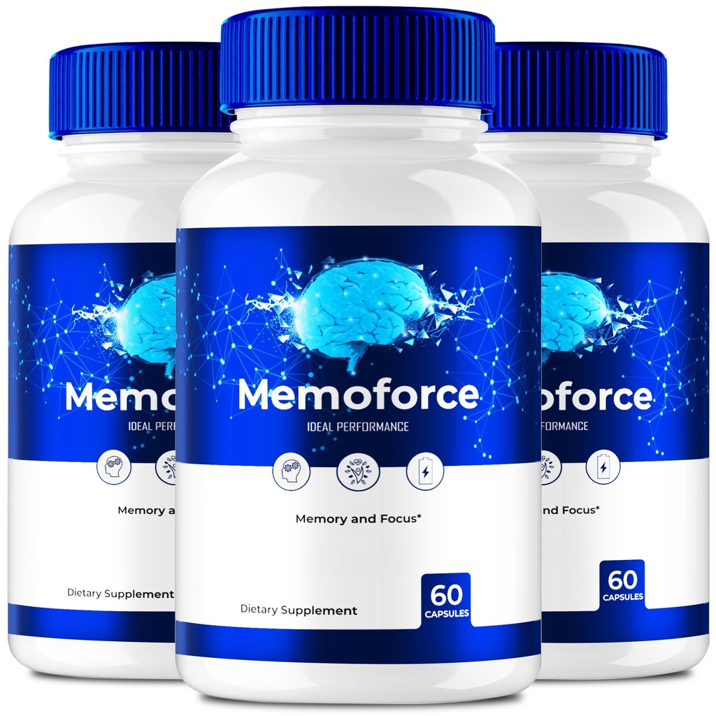 Brain Memoforce, Pillole di Memoforce, Recensioni di Memoforce, Integratore di Memoforce, capsule di Memoforce Formula avanzata per la memoria & messa a fuoco - Massima Strengt - Supporto per la salute del cervello (3 Pack)