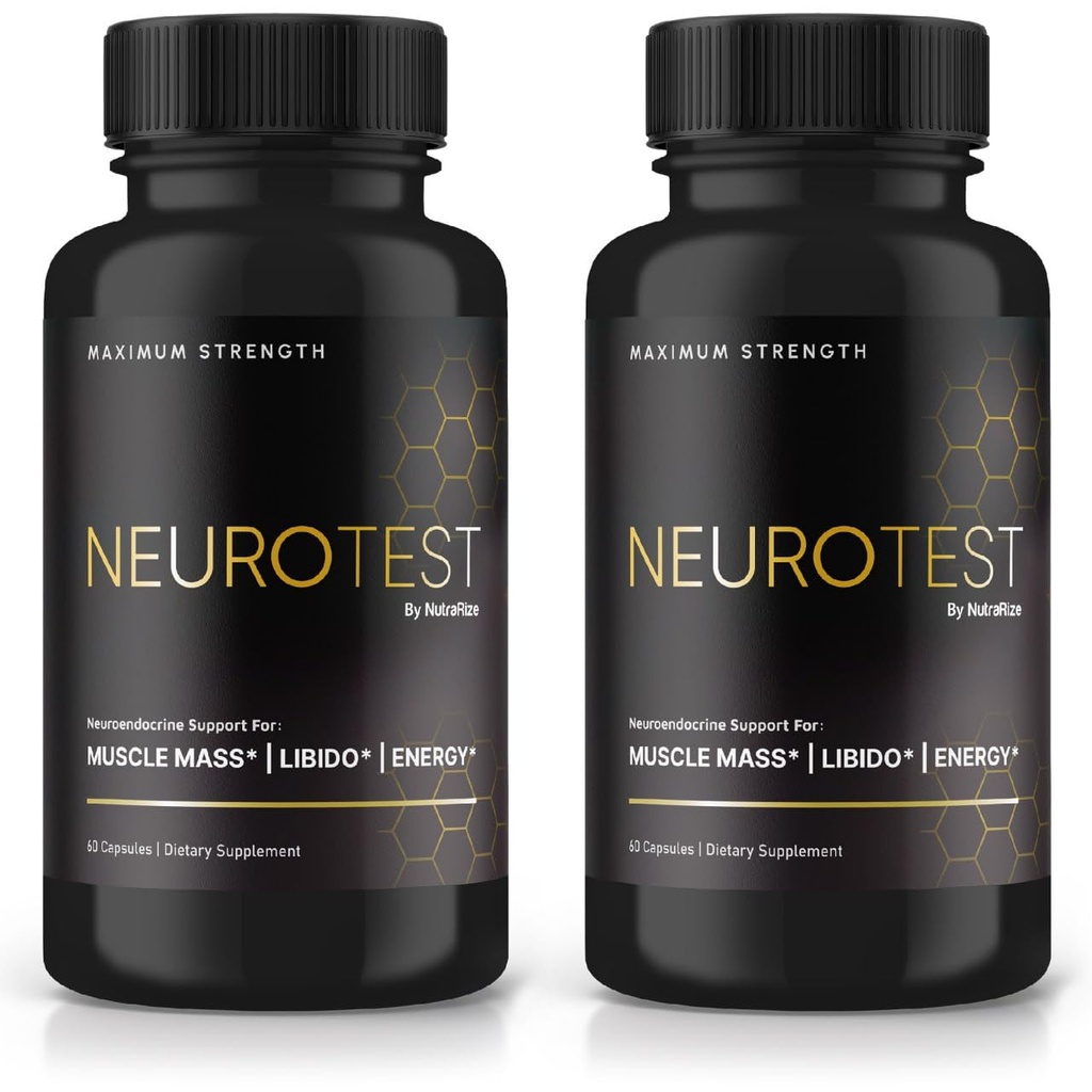 (2 Pack) NeuroTest Kapseln - NeuroTest Nahrungsergänzung für Männer, NeuroTest Tägliche Formel für allgemeine Wellness und Spitzenleistung, Erweiterte Formel Pillen, Neurotest Bewertungen (120 Kapseln)