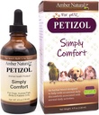 AMBER NATURALZ Petizol Einfach Komfort Kräuter-Ergänzung für Hunde, Vogel, Kaninchen | Unterstützung für gelegentliche Störungen und normale Körpertemperatur | 4 flüssige Unze Glasflasche | Hergestellt in den USA