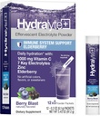 Hydralyte Elektrolyte Plus Immunität, Elderberry - Low Sugar Rapid Rehydration Powder - Leicht spritzende Elektrolyt-Pulver-Packets mit 1.000 mg Vitamin C und 300 mg Elderberry (8oz Serve, 12 Count)