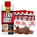 Shake de protéines de chocolat prêt à boire, 40g de protéines, mélange de lactosérum, 0 sucre, sans gluten, 22 vitamines et minéraux, LABRADA, 17 Fl Oz (paquet de 12)