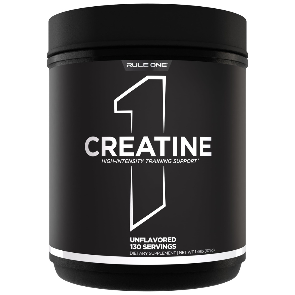 Regola 1 Polvere di creatina – Monoidrato di creatina micronizzato puro per l'esercitazione ad alta intensità e il supporto di massa del corpo magra, aromatizzato e non aromatizzato (130 porzioni, non aromatizzato)