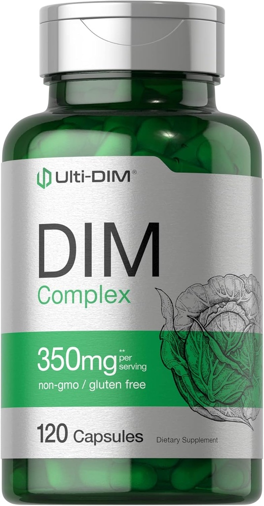 Horbäach DIM Supplemento | 350mg Complex | per le donne e gli uomini | 120 capsule | Diindolylmethane | con Broccoli & Kale | Non OGM, Gluten Free