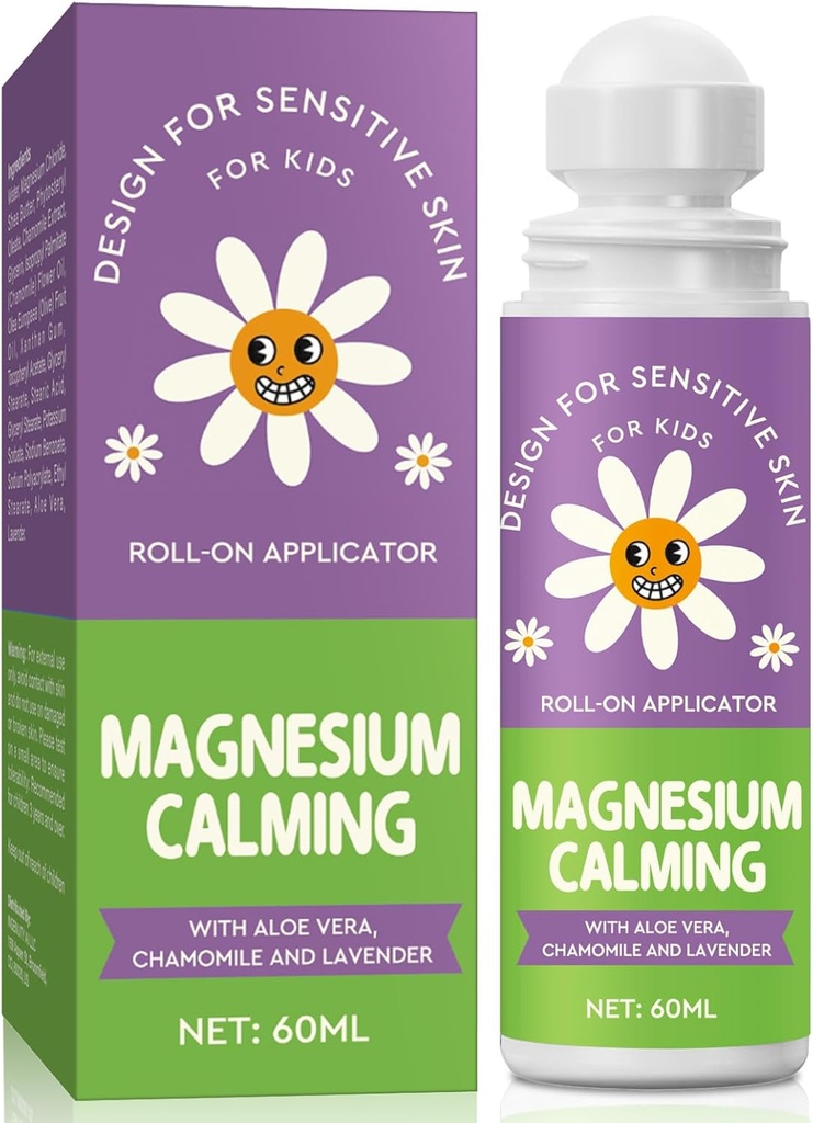 Magnesium Lotion für Kinder - Magnesium für Schlaf, ruhiges Magnesiumöl, um den Kindern zu helfen, während der Nacht und Nacht einen ruhigen Schlaf zu haben (60ML)