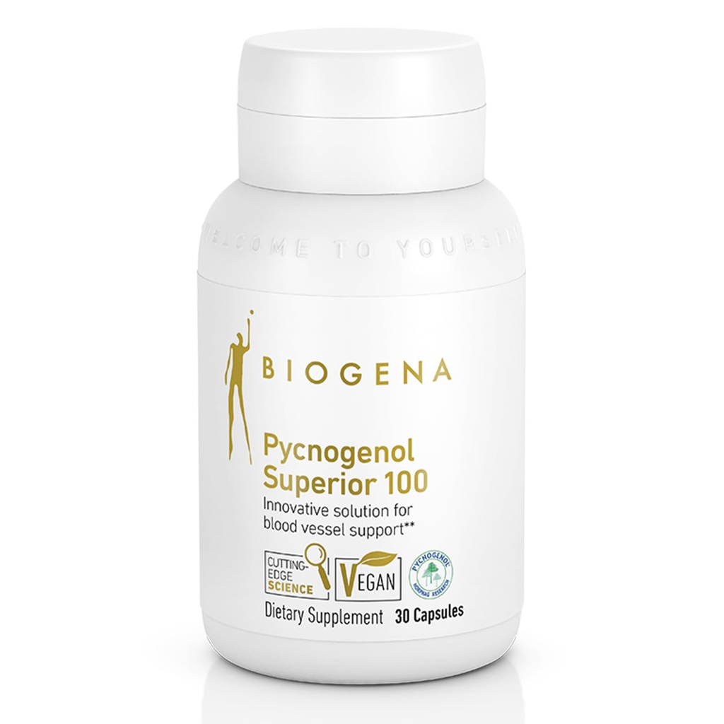 Biogena Pycnogenol 100 mg Gold mit Premium-Patent Französisch Maritime Pine Bark Extract (Pinus Pinaster) Blutzirkulation zu unterstützen