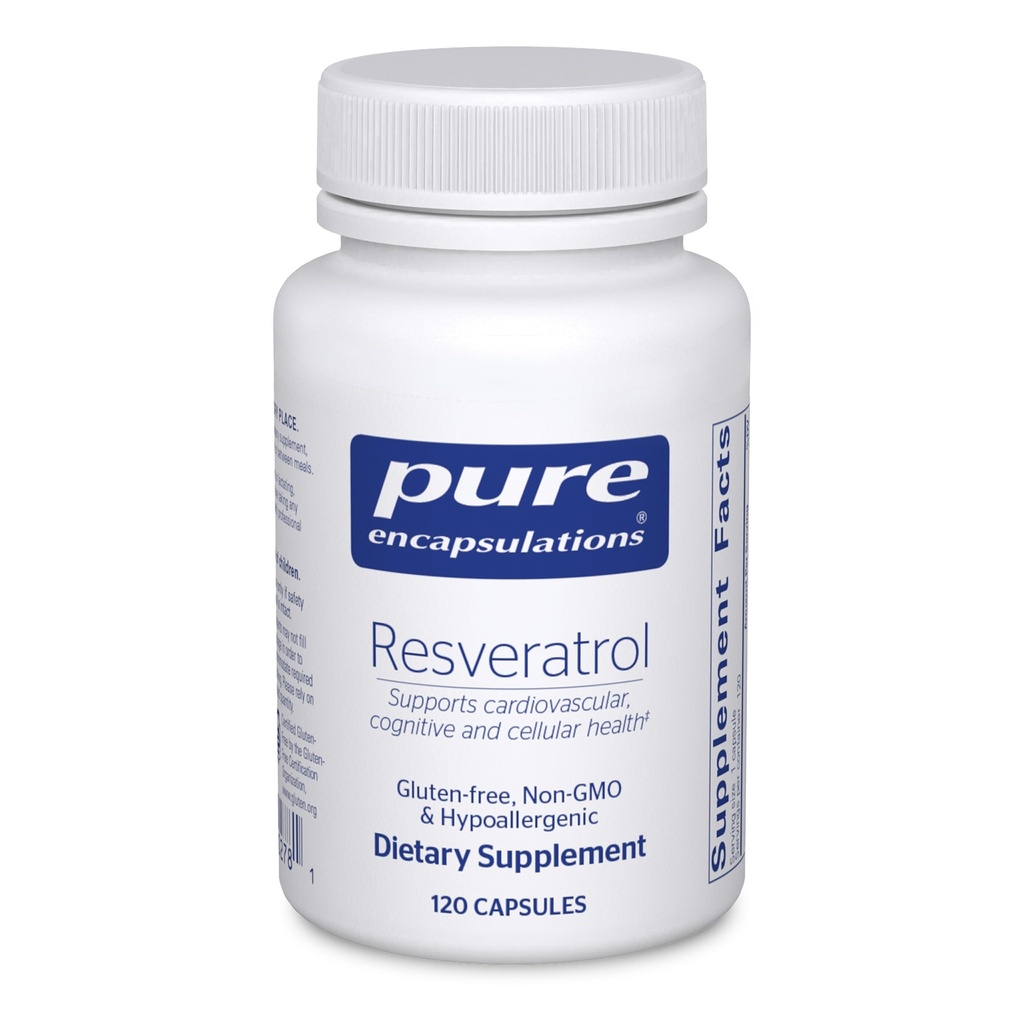 Pure Encapsulations Resveratrol - Herz-Kreislauf-, Zell-Gesundheits- & Gedächtnis-Unterstützung* - 40 mg Trans-Resveratrol - Antioxidantien-Ergänzung - Glutenfrei & Non-GMO - 120 Kapseln
