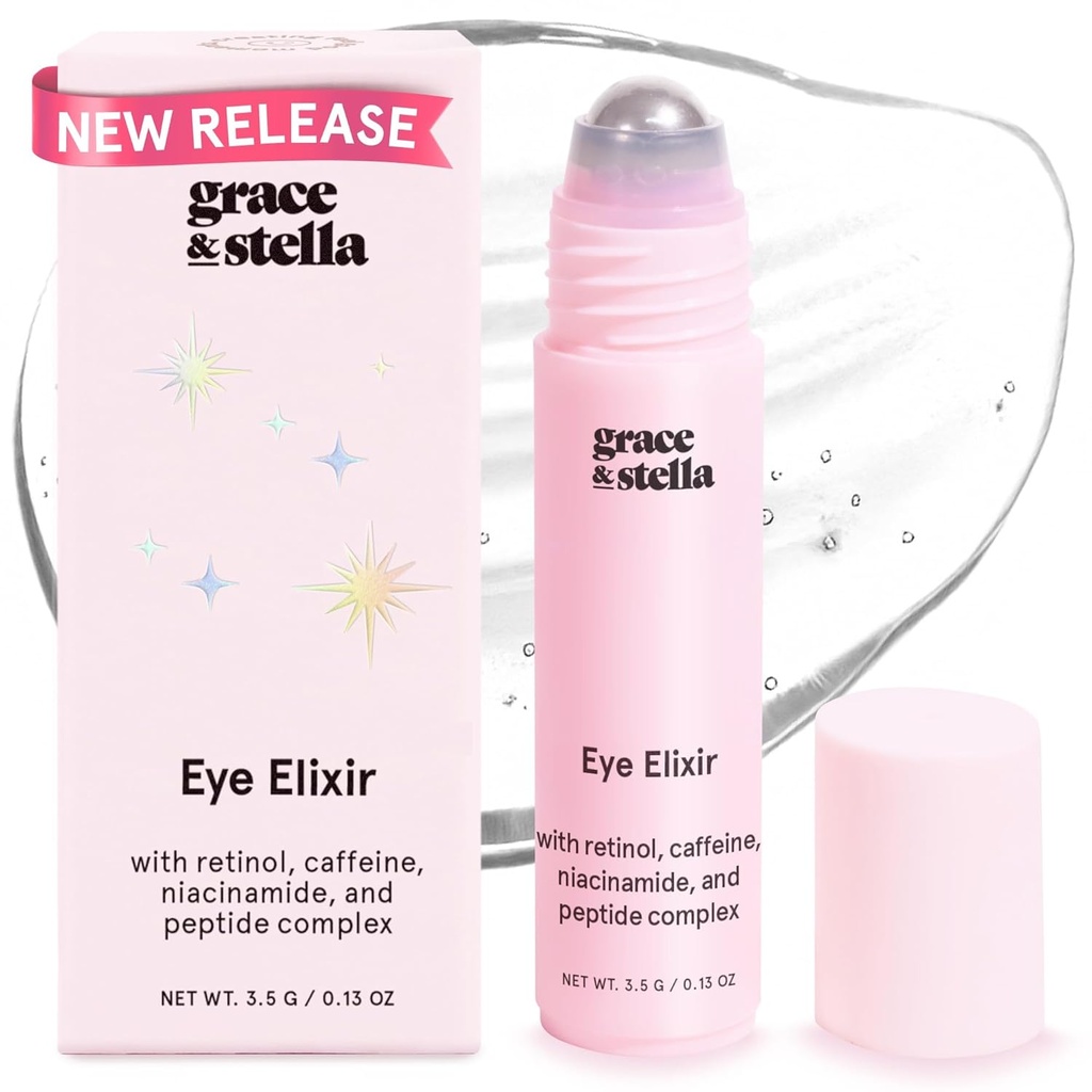 serum de grâce & stella sous les yeux - Retinol & Serum des yeux de caféine pour puffines, cercles sombres, rides - Soin végétalien