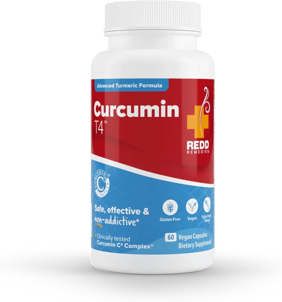 Redd Remèdes, Curcumine T4, Formule Turmère Avancée, 60 Capsules Vegan