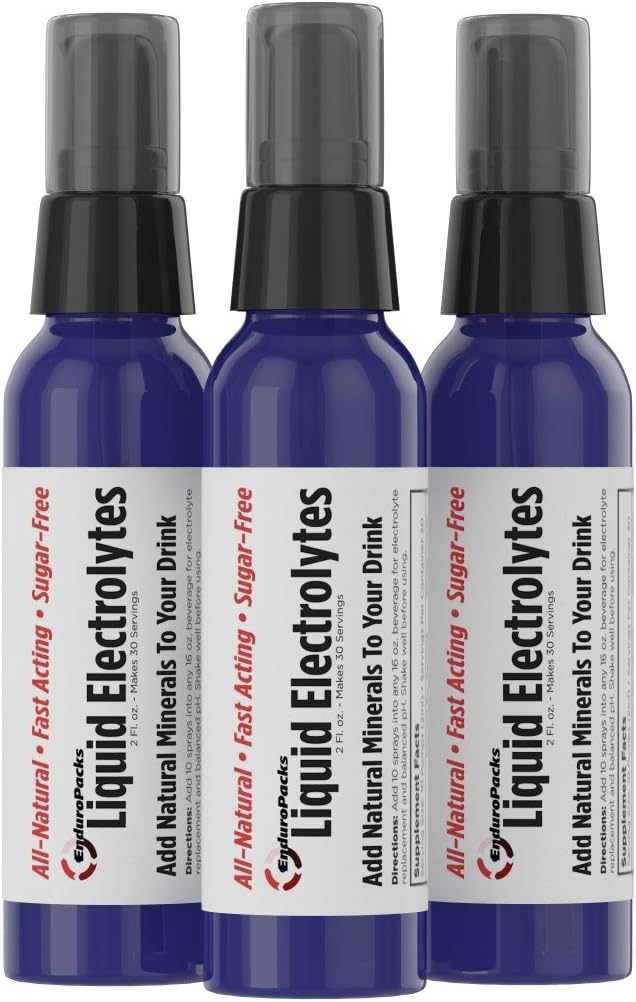 Elettroliti Liquidi All-Naturali - Calorie Zero senza zucchero - 3 Pack (90 Serve)