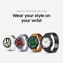 SAMSUNG Galaxy Watch 6 Bespoke Edition 43mm Exklusive Bluetooth Smartwatch, Gesundheit, Fitness, Schlaf, HR Tracker, Verbesserte Batterie, Saphirglas, US Version, Silber D-Buckle Band, Hybrid Blue
