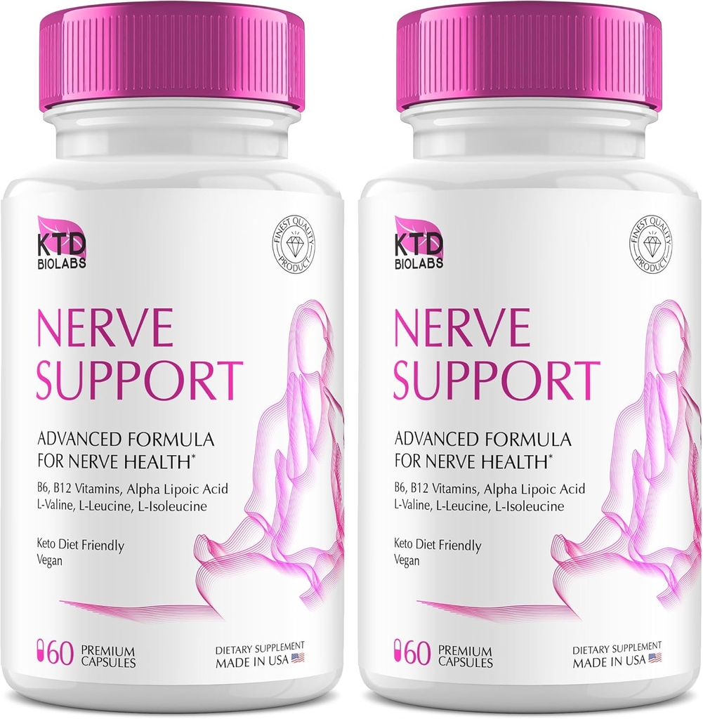 Paket von 2 Nerve Retter für Neuropathie 828mg, Advanced Nerve Support Supplement, Erneut für gesunde Füße, besten Regen mit Alpha Lipoic Acid, Vitamine D, B6, B12-60 Kapseln