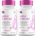 Paket von 2 Nerve Retter für Neuropathie 828mg, Advanced Nerve Support Supplement, Erneut für gesunde Füße, besten Regen mit Alpha Lipoic Acid, Vitamine D, B6, B12-60 Kapseln