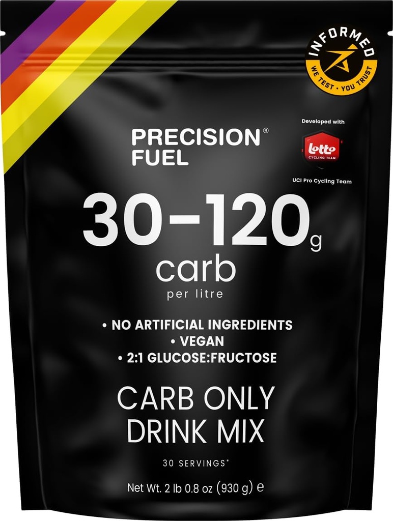Carburante di precisione PF Carb Solo Bere Mix - Alta polvere di carboidrati per energia, Vegan, 120g Carbs per litro - Mite Citrus Flavor (1-Pack)