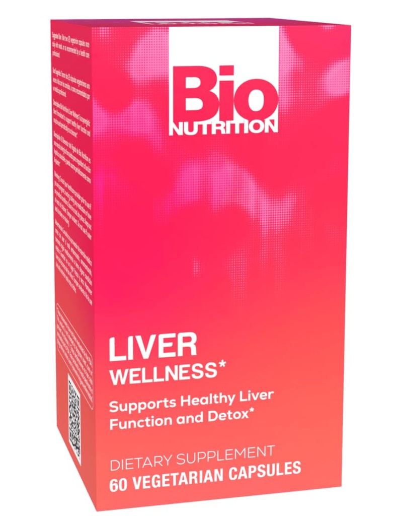 Bio Nutrition Liver Wellness 60 Vegetarische Kapseln | Unterstützt gesunde Leber Fuction | Detoxification Support | Milk Thistle 500 mg | Verdauungsgesundheit | Verbesserte Energieniveaus