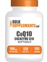 BulkSupplements.com CoQ10 100mg Softgels - Coenzyme Q10 100mg supplemento, per la salute del cuore - Gluten Free, 1 Softgel per porzione, 120 conteggio (pacchetto di 1)