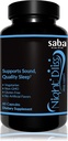 Saba Night Bliss Natural Sleep Aid | Non-Habit Forming | Sleep Supplement for Longer Sleep & Stress Relief w/Magnesium, Melatonin, GABA, Kamille, & Valerian (60 Vegan Kapseln, 30 Tage Versorgung)
