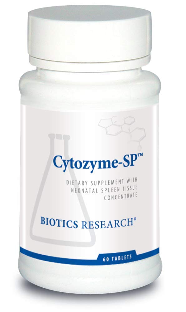 Biotics Research Cytozyme SP Neonatal Spleen, unterstützt gesunde Eisen- und Bilirubin-Level, bietet Immununterstützung, unterstützt Spleen-Funktion, SOD, Katalase, Potent Antioxidant Aktivität 60 Tabletten