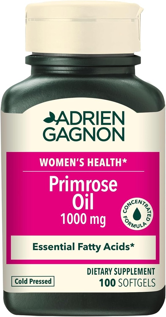Adrien Gagnon - Sera Olio di Primrose 1000 mg, per Sindrome Premenstruale - 100 Conte