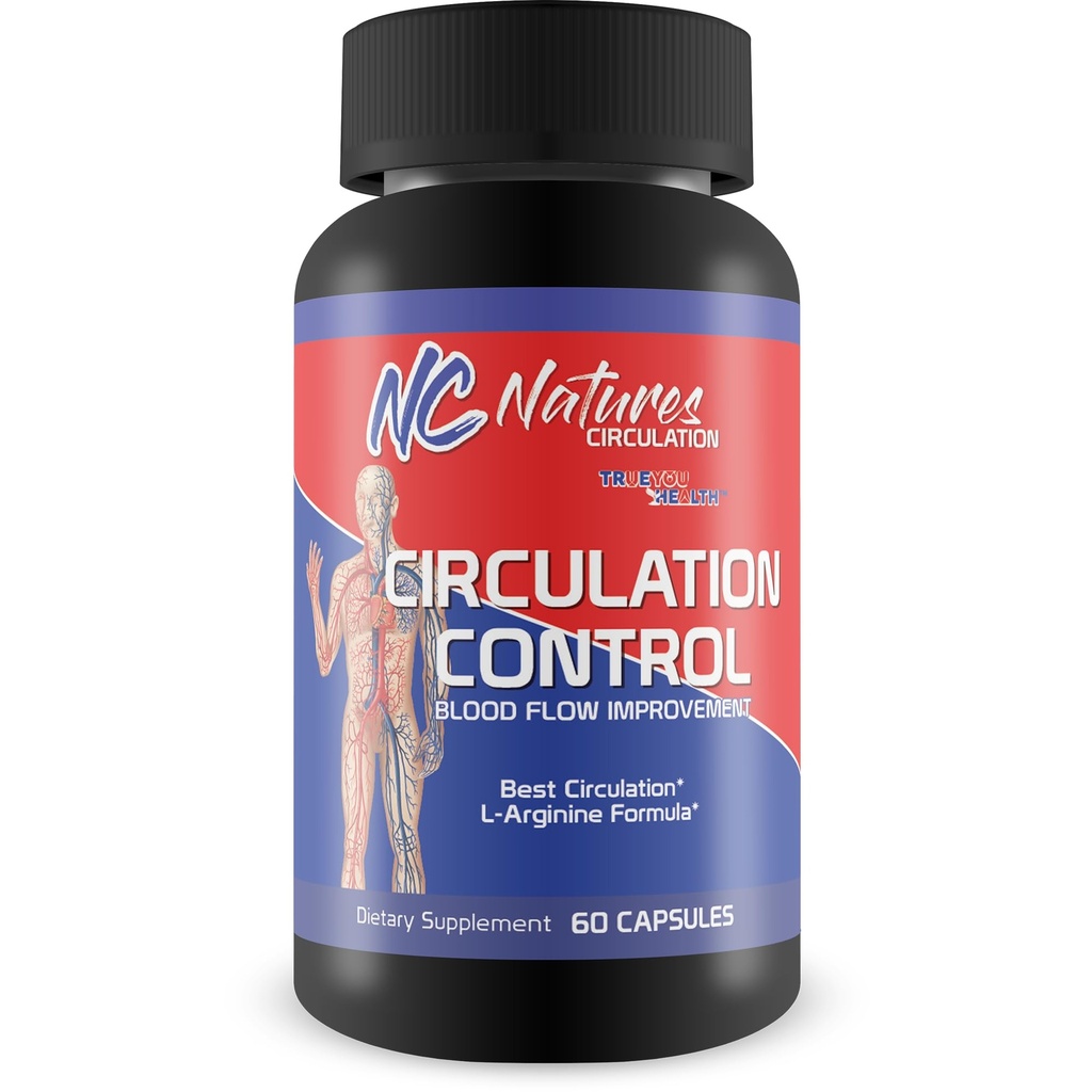Controllo della Circolazione - Miglioramento del flusso sanguigno - Supplementi della Circolazione del Corpo e della Gamba - Supplemento della Circolazione del Sangue - Formula L-Arginina per un aumento della Circolazione - Supplementi della Circolazione Povera