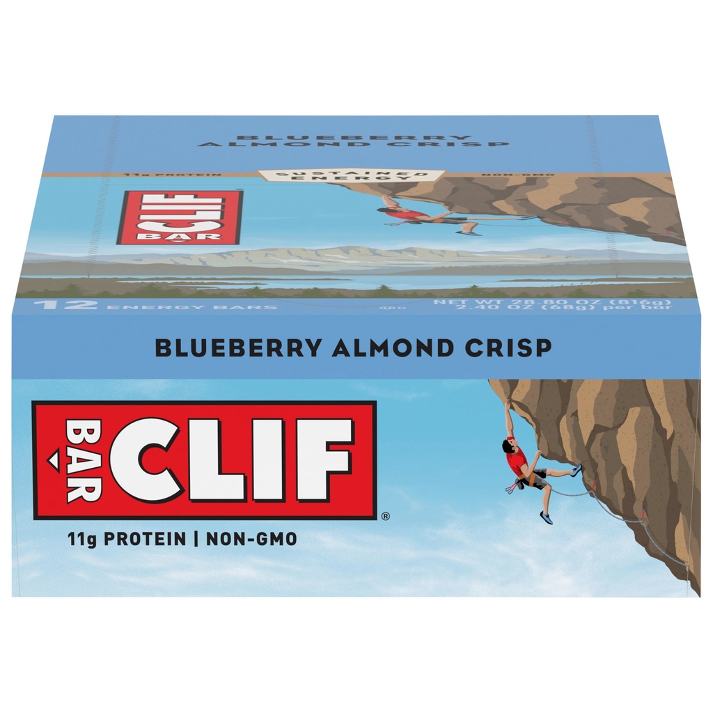 CLIF BARS - Energy Bars - Blueberry Crisp - (2.4 Unnce Protein Bars, 12 Count)