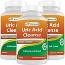 Best Naturals Uric Acid Cleanse Vitamine für Männer und Frauen - 90 Veggie Kapseln (90 Count (Pack von 3))