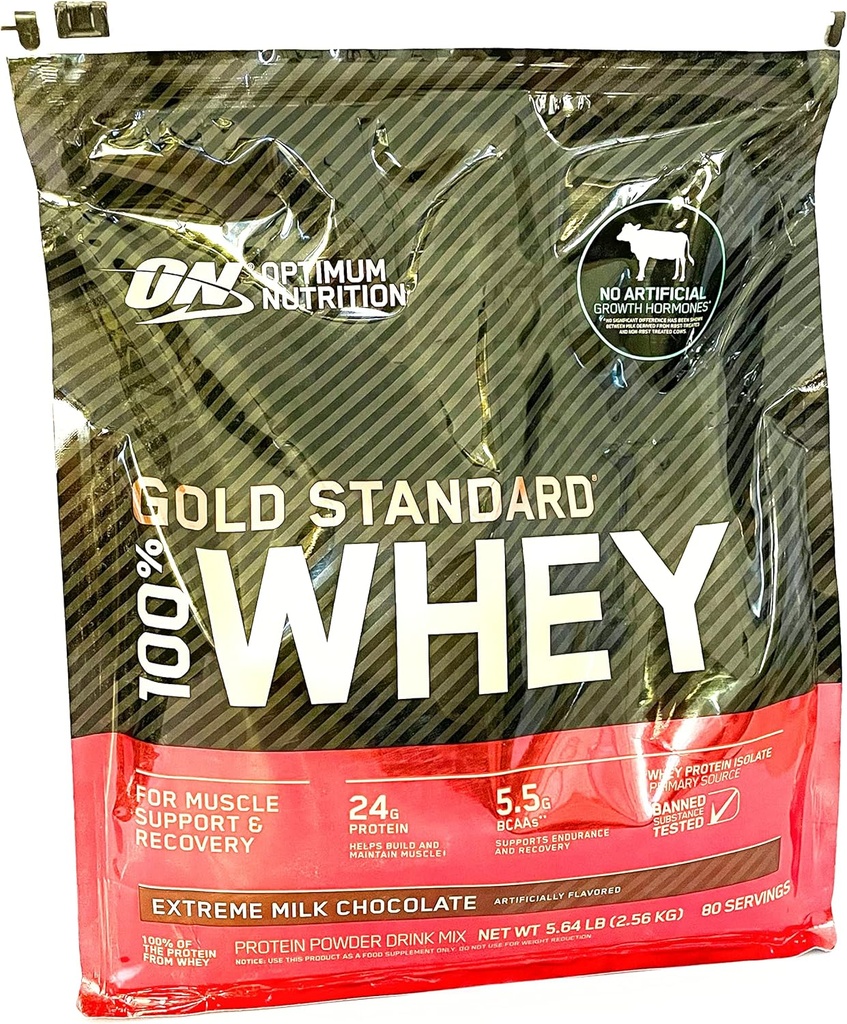 100% Whey Gold Standard, Cioccolato Extreme Milk, 5 lb