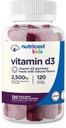 Nutricost Kids Vitamin D3 Gummi 2.500 IU (62.5mcg), 120 Gummis - Gemischte Berry Flavored