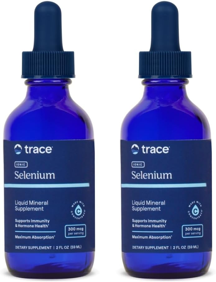 Trace Minerals Liquid Ionic Selen - High-Absorption Selenium-Ergänzung für täglich Immununterstützung - Hormon & Antioxidans-Unterstützung - Glutenfrei - Vegan - Non-GMO - 2 fl oz (96 Servietten, 2 Packung)