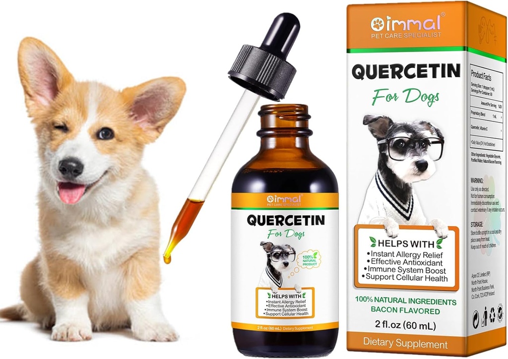 Quercetin für Hunde, Hunde Quercetin Ergänzung, Quercetin mit Vitamin C für Hunde, Quercetin für Hunde Allergien, Unterstützung Balanced Immunsystem Anti Itch Unterstützung